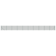 vidaXL Maschendrahtzaun mit Bodenflansch Grün 1,6x25 m