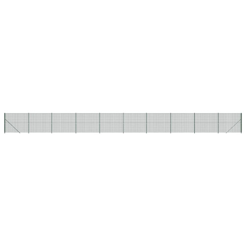 VidaXL vidaXL Maschendrahtzaun mit Bodenflansch Grün 1,6x25 m