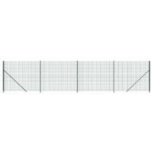 vidaXL Maschendrahtzaun mit Bodenflansch Grün 1,6x10 m