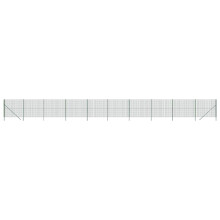 vidaXL Maschendrahtzaun Grün 1,6x25 m Verzinkter Stahl