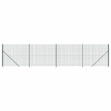 vidaXL Maschendrahtzaun mit Bodenflansch Grün 1,4x10 m