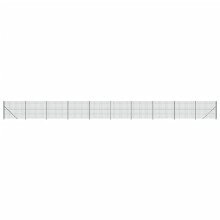 vidaXL Maschendrahtzaun mit Bodenflansch Grün 2x25 m