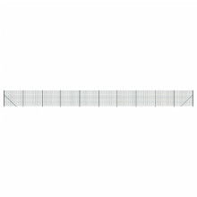 vidaXL Maschendrahtzaun mit Bodenflansch Grün 1,6x25 m