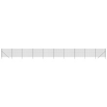 vidaXL Maschendrahtzaun Anthrazit 2x25 m Verzinkter Stahl