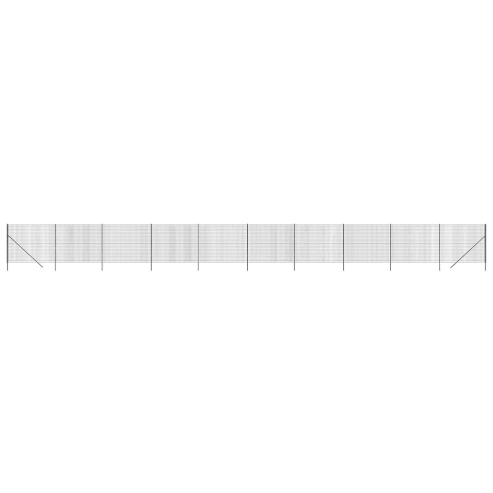 Vidaxl (Anthracite, 2 X 25 M) Wire Mesh Fence Chain Link Fence Panel Green Galvanised Steel 1.4X10 M