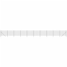 vidaXL Maschendrahtzaun Anthrazit 1,4x25 m Verzinkter Stahl
