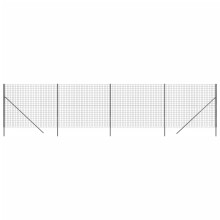 vidaXL Maschendrahtzaun Anthrazit 2x10 m Verzinkter Stahl