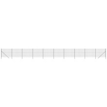 vidaXL Maschendrahtzaun Anthrazit 1,6x25 m Verzinkter Stahl