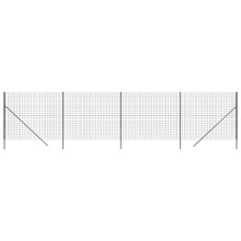 vidaXL Maschendrahtzaun Anthrazit 1,6x10 m Verzinkter Stahl