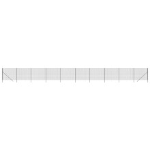 vidaXL Maschendrahtzaun Anthrazit 1,4x25 m Verzinkter Stahl