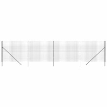vidaXL Maschendrahtzaun Anthrazit 2,2x10 m Verzinkter Stahl