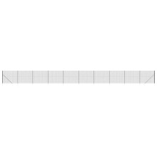 vidaXL Maschendrahtzaun mit Bodenhülsen Anthrazit 1,6x25 m