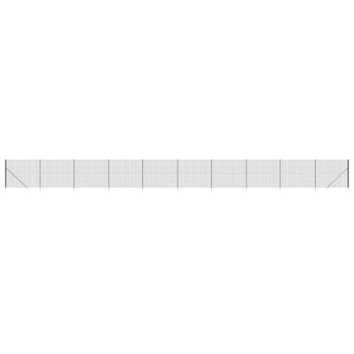 VidaXL vidaXL Maschendrahtzaun mit Bodenhülsen Anthrazit 1,6x25 m