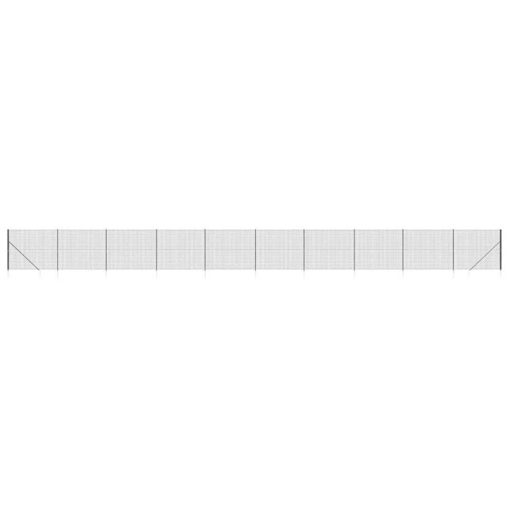 Vidaxl (Anthracite, 1.6 X 25 M) Wire Mesh Fence Outdoor Garden Wire Fencing Mesh With Spike Anchors