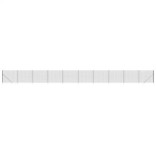 vidaXL Maschendrahtzaun mit Bodenhülsen Anthrazit 2,2x25 m