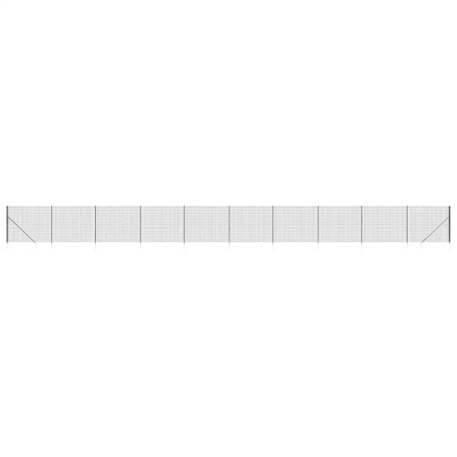 VidaXL vidaXL Maschendrahtzaun mit Bodenhülsen Anthrazit 2x25 m