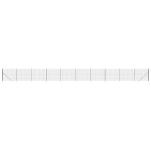 vidaXL Maschendrahtzaun mit Bodenhülsen Anthrazit 1,6x25 m
