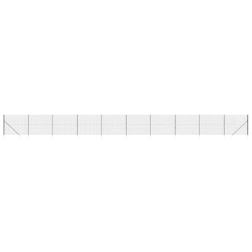 VidaXL vidaXL Maschendrahtzaun mit Bodenhülsen Anthrazit 1,6x25 m