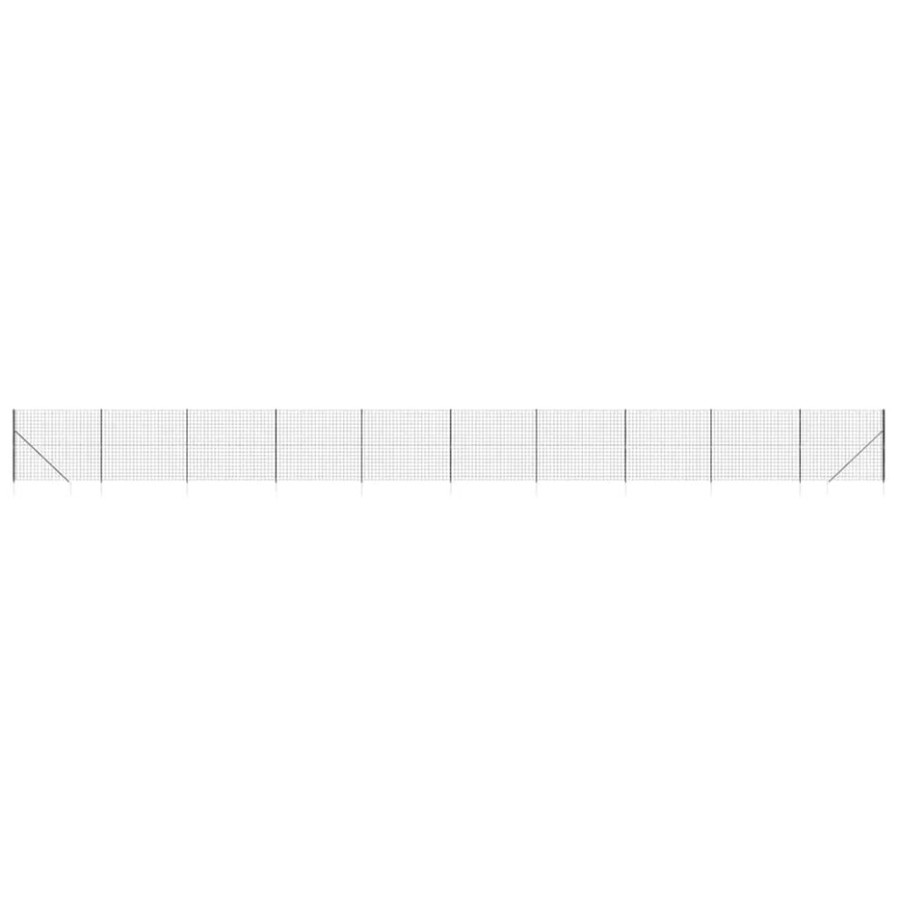 Vidaxl (Anthracite, 1.6 X 25 M) Wire Mesh Fence Outdoor Garden Wire Fencing Mesh With Spike Anchors