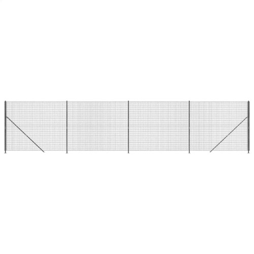 VidaXL vidaXL Maschendrahtzaun mit Bodenflansch Anthrazit 1,6x10 m