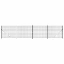 vidaXL Maschendrahtzaun mit Bodenflansch Anthrazit 1,8x10 m