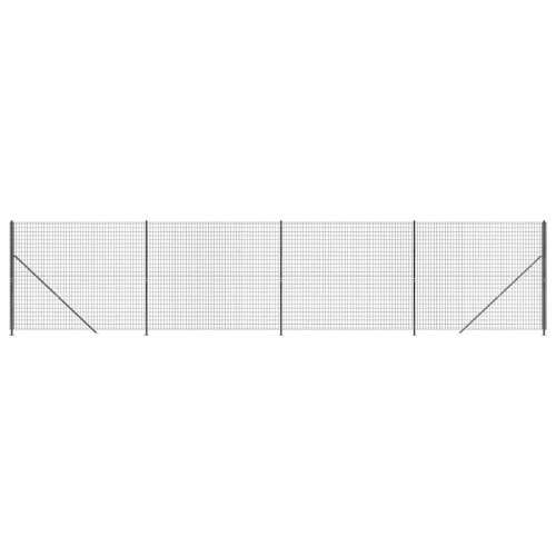 VidaXL vidaXL Maschendrahtzaun mit Bodenflansch Anthrazit 1,8x10 m
