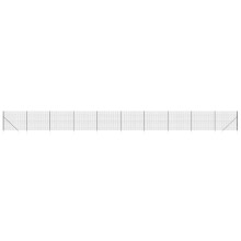 vidaXL Maschendrahtzaun mit Bodenhülsen Anthrazit 1,4x25 m
