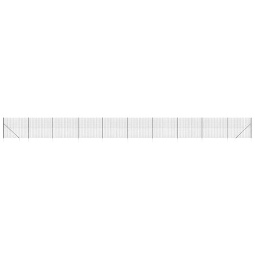 VidaXL vidaXL Maschendrahtzaun mit Bodenhülsen Anthrazit 1,4x25 m