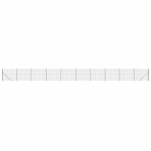 vidaXL Maschendrahtzaun mit Bodenhülsen Anthrazit 1,4x25 m