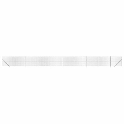 VidaXL vidaXL Maschendrahtzaun mit Bodenhülsen Anthrazit 1,4x25 m