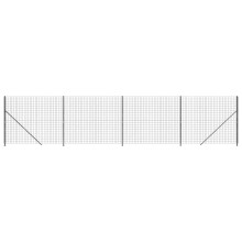 vidaXL Maschendrahtzaun mit Bodenflansch Anthrazit 1,4x10 m