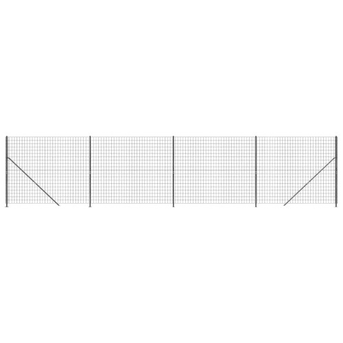 VidaXL vidaXL Maschendrahtzaun mit Bodenflansch Anthrazit 1,4x10 m