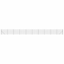 vidaXL Maschendrahtzaun mit Bodenflansch Anthrazit 1,4x25 m