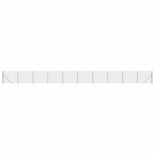 VidaXL vidaXL Maschendrahtzaun mit Bodenflansch Anthrazit 1,4x25 m