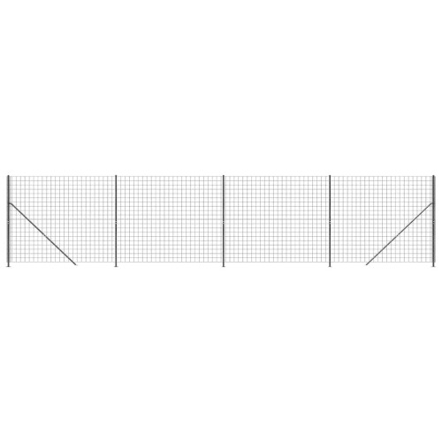 VidaXL vidaXL Maschendrahtzaun mit Bodenflansch Anthrazit 1,4x10 m