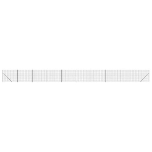 VidaXL vidaXL Maschendrahtzaun mit Bodenflansch Anthrazit 1,6x25 m