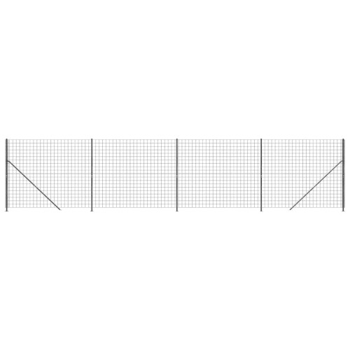 VidaXL vidaXL Maschendrahtzaun mit Bodenflansch Anthrazit 2x10 m