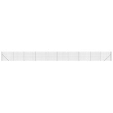 vidaXL Maschendrahtzaun mit Bodenflansch Anthrazit 1,6x25 m