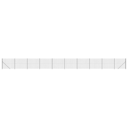 VidaXL vidaXL Maschendrahtzaun mit Bodenflansch Anthrazit 1,6x25 m
