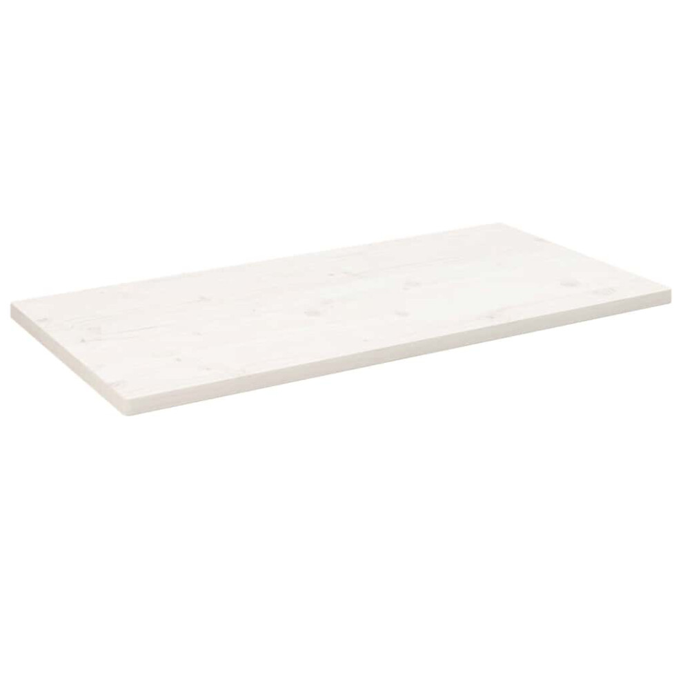 Vidaxl (White, 110 X 55 X 2.5 Cm) Table Top Desk Top Wooden Table Top For Desk Solid Wood Pine Square