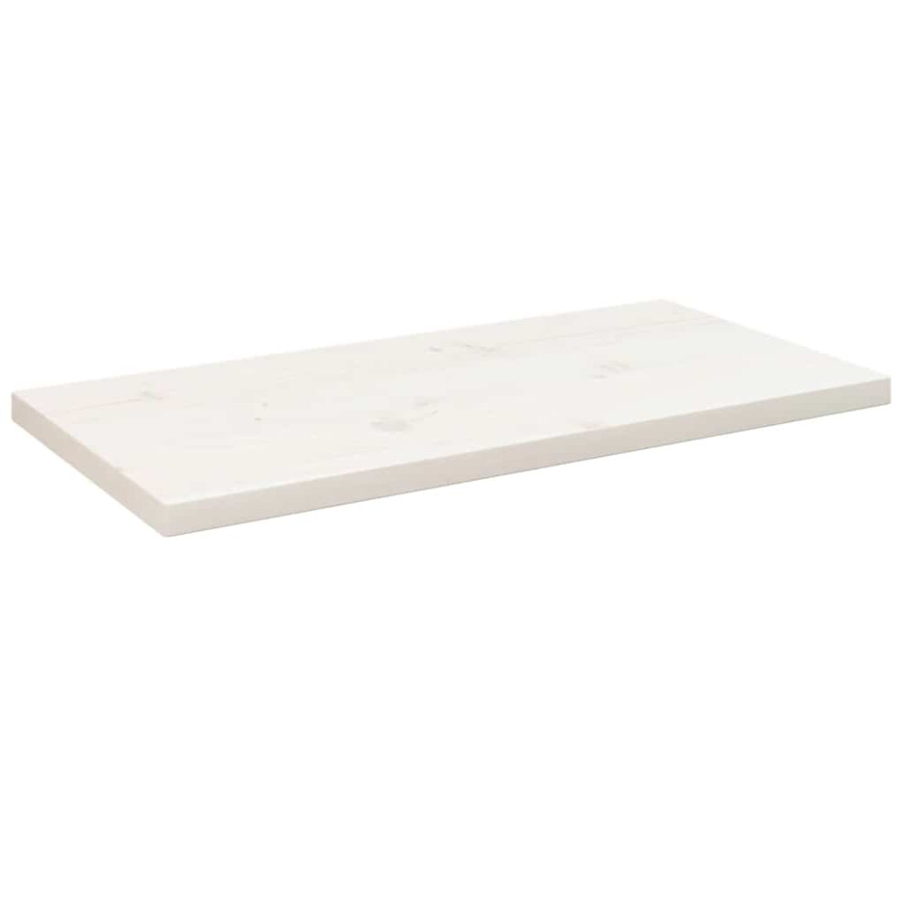 Vidaxl (White, 80 X 40 X 2.5 Cm) Table Top Desk Top Wooden Table Top For Desk Solid Wood Pine Square