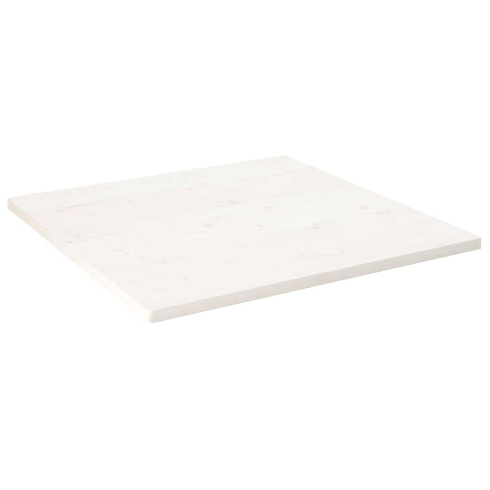 Vidaxl (, 80 X 80 X Cm) Table Top Desk Top Wooden Table Top For Desk Solid Wood Pine Square White Size 2.5