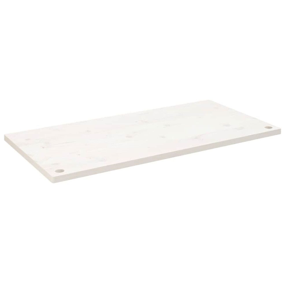 Vidaxl (White, 110 X 60 X 2.5 Cm) Desk Top Coffee Table Top Wooden Office Work Desk Top Solid Mango Wood