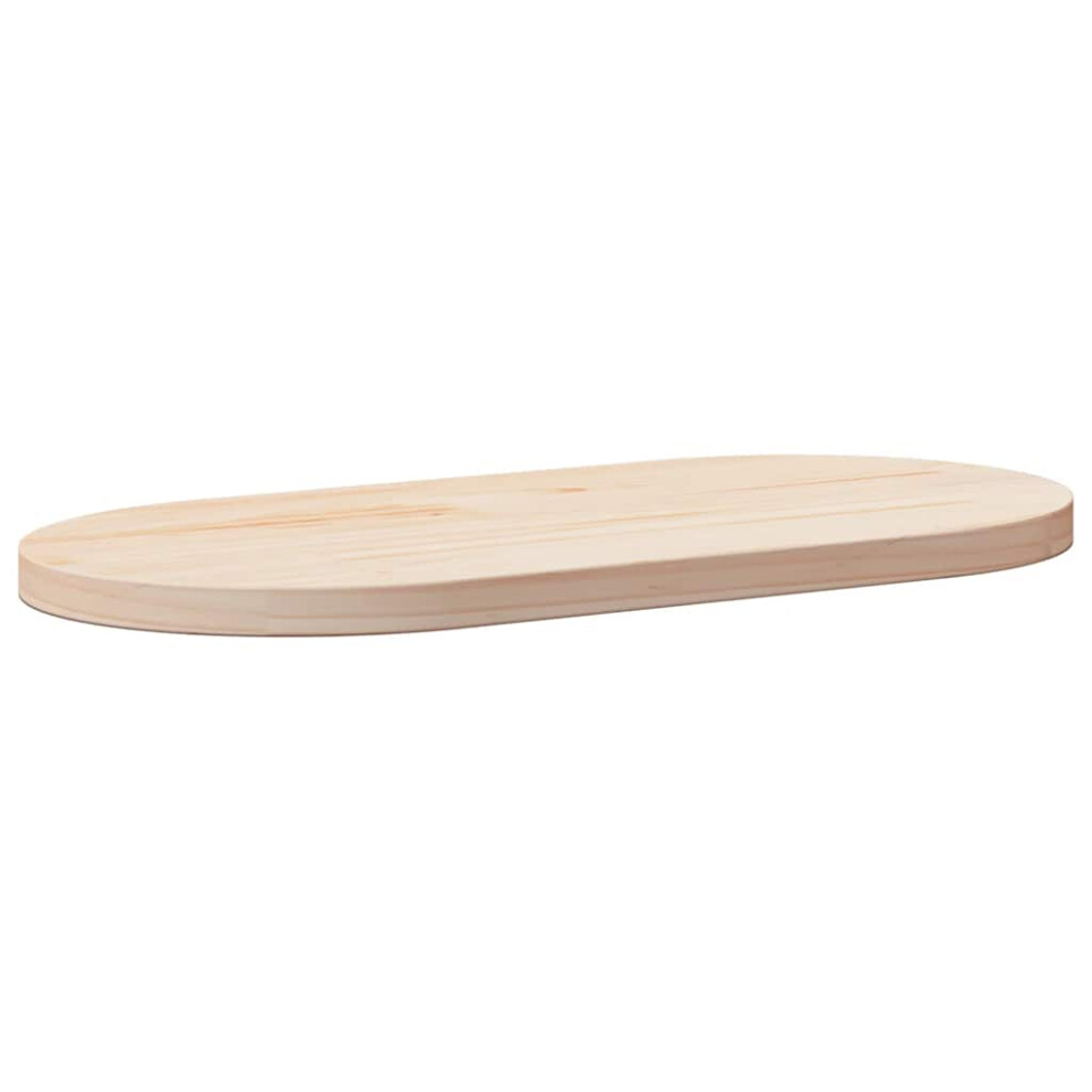 Vidaxl (Brown, 70 X X 2.5 Cm) Table Top Desk Top Wooden Dining Table Top White Solid Wood Pine Oval White,Brown Size 35