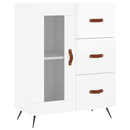 VidaXL (high gloss white) vidaXL Sideboard Storage Side Cabinet Cupboard Sonoma Oak Engineered Wood