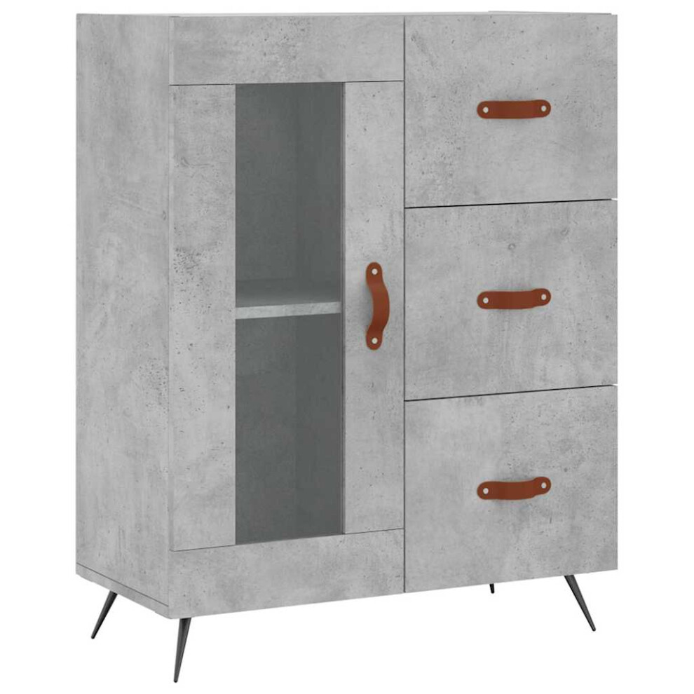 Vidaxl (Concrete Grey) Sideboard Storage Side Cabinet Cupboard Sonoma Oak Engineered Wood