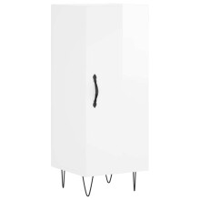 (high gloss white) vidaXL Sideboard Cabinet Storage Cabinet Cupboard Brown Oak Engineered Wood