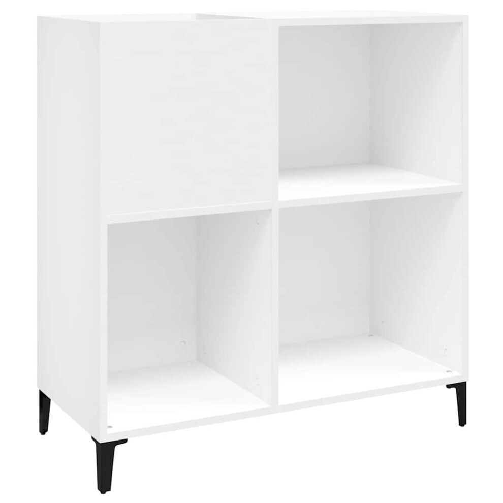Vidaxl (White) Record Cabinet Sideboard Side Cabinet Engineered Wood