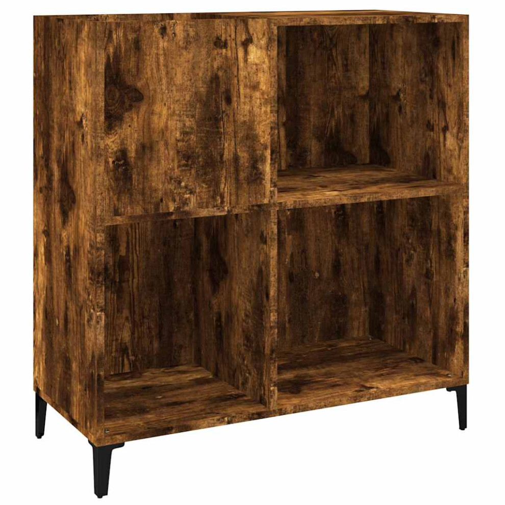 Vidaxl (Smoked Oak) Record Cabinet Sideboard Side Cabinet Engineered Wood