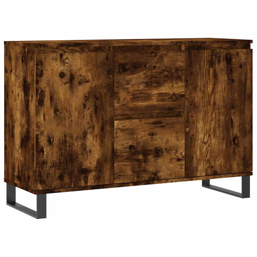 vidaXL Smoked Oak Sideboard 2 Door 2 Drawer - Image 4